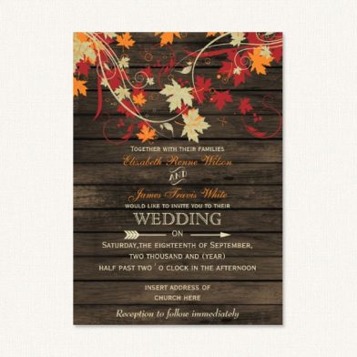 Rustic Wedding Invitations - Country Theme With Barn Wood, Florals, Jars